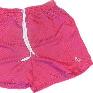 Pair Of VTG Olympics USA Women’s Size Medium Pink Nylon Checkered Shorts Made In